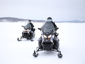 Drivers of snowmobiles and ATVs should avoid waterways until conditions are sufficient to bear their weight, police said in a notice to the public on Monday. Several machines have broken through the ice in the past week.