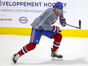 Tyler Toffoli skates during Montreal Canadiens training-camp practice at the Bell Sports Complex in Brossard on Jan. 5, 2021.