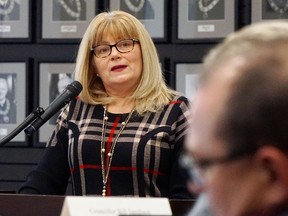 Hastings County long-term care director Debbie Rollins, above reporting to the county's long-term care committee in 2019, says one Hastings Manor worker with COVID-19 is in isolation.