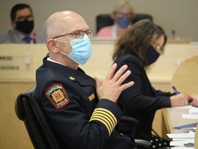 Fire chief and Emergency Services Management director Jeff Hutton confirmed that education will be the first step to help people adapt to the change, instead of enforcement regarding mask compliance. Lindsay Morey/News Staff/File
