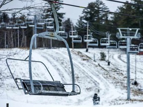 Ontarians are left in the lurch, with the provincial lockdown provisions keeping the lifts still and the lodges locked. Postmedia photo