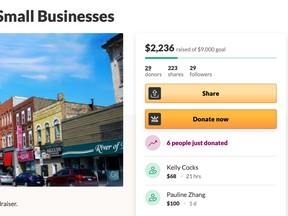 A GoFundMe campaign has been launched with the goal of raising $9,000 to be split among three Woodstock businesses struggling during the latest pandemic-related lockdown. (GoFundMe)