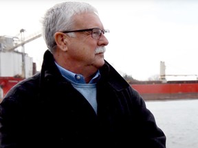 The Ausable Bayfield Maitland Valley Source Protection Committee (SPC) released a new video in January about how Goderich marine industries help to protect the Great Lakes drinking water source in Goderich. Above is president of the Goderich Port Management Corporation Rowland Howe. Handout