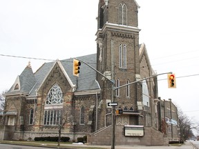 The congregation from Central United Church in Sarnia that recently sold its building is “nesting” with another, and apartments are being eyed for its former building at the corner of George and Brock streets. File photo/Postmedia Network