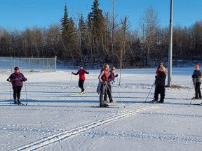 The Fort Saskatchewan Nordic Ski Club hosted the first weekly adult ski lessons of the year on Jan. 9. Photo via Facebook / Fort Saskatchewan Nordic Ski Club