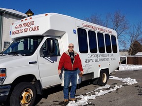 Bruce Polley, a board member and volunteer driver for Wheels of Care in Gananoque. Rotary is an ongoing supporter donated $500 towards upkeep of the van, just one of several donations they have made in the community in the past month. Supplied by Gwen Hundrieser