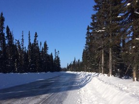 Daily Press file photo taken in February 2017 on the ice road just north of Moosonee.