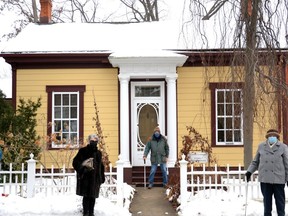 A small group of volunteers are looking for help as they explore a unique plan to preserve the historic 19th century home and studio of local artist Gerard Brender à Brandis (centre). They include Ray Harsant (left), Sandra Huntley, and Marianne Brandis. GALEN SIMMONDS/STRATFORD BECAON HERALD/POSTMEDIA NEWS