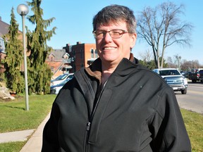 Marianne Willson, president of the Chatham-Kent Gay Pride Association, is shown in downtown Chatham in December 2017. (Tom Morrison/Chatham This Week)