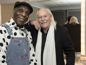 Richard Flohil with blues legend Buddy Guy. Dan White photo