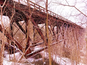 Short-line rail service into Delhi stopped about 10 years ago after engineers determined that the trestle over Big Creek west of Main Street needed about $500,000 in repairs. Representatives of the South-Central Ontario Region Economic Development Corporation told Norfolk council this week there may be an opportunity this year to revive service on this right-of-way. – Monte Sonnenberg