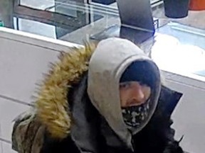 In the early morning hours on Dec. 16, a pair of robbers made off with multiple watches and jewellery from King's Jewellery in Sherwood Park. Local police are asking for the public's help in this case. Photo Supplied