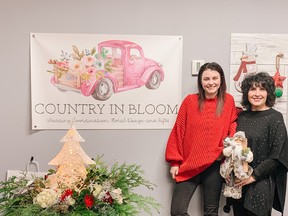 Karlee Smith, along with her mother-in-law, Sandra Lavorato Hipkin, recently opened Country in Bloom, a floral shop and home decor store. Photo Supplied