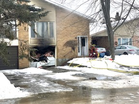 A semi-detached home at  8 Kodiak Crescent sustained significant fire damage Sunday morning.
Jennifer Hamilton-McCharles Photo