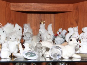 Roberta Ryckman of Calgary has a collection of 69 white squirrel items in her home. Submitted