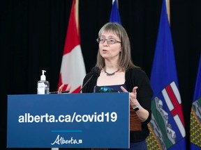 Alberta's chief medical officer of health Dr Deena Hinshaw, provided, from Edmonton on Wednesday, January 13, 2021, an update on COVID-19 and the ongoing work to protect public health. PHOTO BY CHRIS SCHWARTZ /Government of Alberta