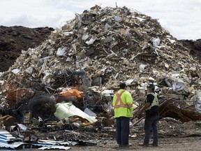 A pile of scrapped refrigerators is visible at the Regional Municipality of Wood Buffalo Landfill, in Fort McMurray Alta. on Thursday June 16, 2016. Photo by David Bloom ORG XMIT: POS1607121423477802