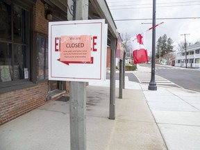 Most people in the region seem to be abiding by the province's stay-at-home order, as evidenced by this photo of vacant streets in Sparta on Sunday, Jan. 17, 2021. December employment in Ontario's rural areas was down only marginally from Decembers past, a reason for cautious optimism that rural areas will rebound quickly after the pandemic. (Derek Ruttan/The London Free Press)