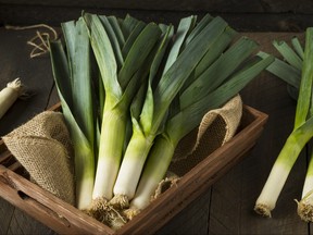 Raw Green Organic Leeks