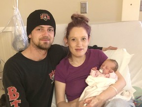 Nipaawin's New Year's baby is a girl! Aubrey Margaret Katherine Peters was born at the Nipawin Union Hosptial on Jan. 5 at 10:05 am. Photo supplied.