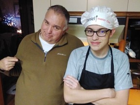David Ornawka, left, and his son Daniel called themselves the Dysfunctional Chefs as they entered the Chopped Challenge from Oliva Market in Burford, a store selling a wide variety of goods from local suppliers and hand-crafters. SUBMITTED