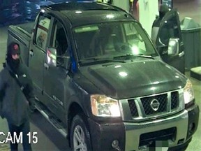 A stolen truck and suspects Grey Bruce OPP asking the public to identify. (Supplied)