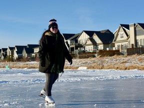 While skating on natural ice surfaces such as Reunion Pond, make sure to stay safe and be aware of the conditions. Photo by Kelsey Yates