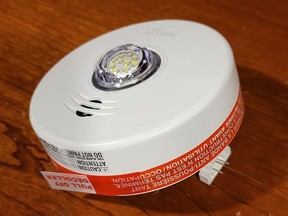 Belleville Fire and Emergency Services are warning residents living in new build homes they should remove the red protective seals on all smoke and carbon monoxide strobe detectors or they will not work. SUBMITTED PHOTO