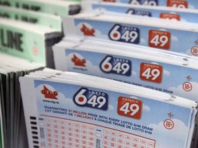 A ticket purchased in Brantford won a $8.7 million prize in the Jan. 9 Lotto 6/49 draw. Postmedia