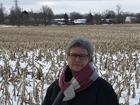 Barb Smith, whose mother and brother own farms on Powerline Road, is asking the city that those properties be included in the settlement area where future development can occur.
