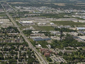 An aerial view of Wayne Gretzky Parkway. Expositor file photo