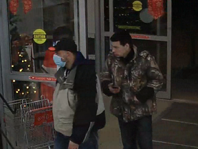 Melfort RCMP are looking for public help identifying two theft suspects. Photo supplied.