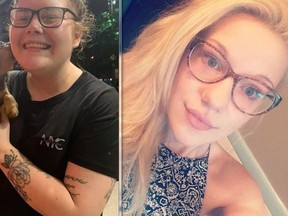 Courtney Duguay, left, and Ceara Publuske, who died in a crash on the QEW in Burlington on Tuesday morning.