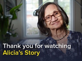 The Alzheimer Society launched a four-part short film series on Jan. 7 that follows Alicia, a beautiful, vibrant mother and grandmother who lives with Alzheimer's. Submitted