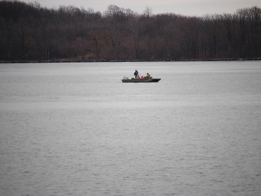 Boaters in the St. Lawrence River, doing some fishing in the Glen Walter area. Photo on Friday, January 1, 2020, in Glen Walter, Ont. Todd Hambleton/Cornwall Standard-Freeholder/Postmedia Network