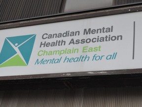 The Canadian Mental Health Association's Champlain East office on Pitt Street. Photo on Friday January 15, 2021 in Cornwall, Ont. Francis Racine/Cornwall Standard-Freeholder/Postmedia Network