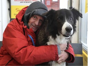 Paul Brown and his dog, Kiro, in Ottawa on Thursday, Jan 21, 2021. PHOTO BY TONY CALDWELL /Postmedia