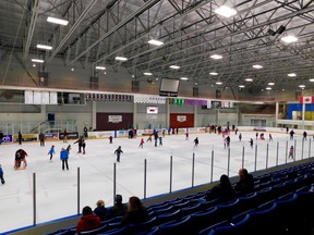 The ice at the Maitland Recreation Centre (MRC) has been removed indefinitely under the new provincial lockdown and stay-at-home order during the COVID-19 pandemic. Users were informed and the ice will not be used until further notice. Pictured is a community free-skate from Jan. 2019. Kathleen Smith