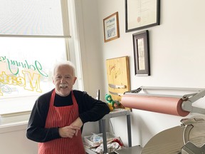 John Tallon stands in his butcher shop, Johnny's Meat & Deli, reflecting last week on almost 16-years of his business downtown Mitchell. After some health issues 18-months ago, Tallon has made the decision to close the business permanently at the end of January. ANDY BADER/MITCHELL ADVOCATE