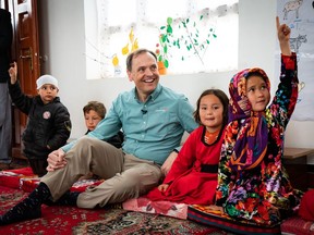 Michael Messenger, president and CEO of World Vision Canada at an early childhood education centre in Badghis province, Afghanistan.