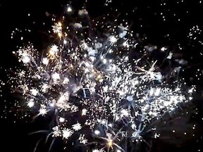 A local resident treated the residents of Mayerthorpe to a fireworks show on New Years Eve.