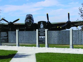 The Memorial Wall at the Bomber Command Museum of Canada.