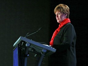 Federal Agriculture Minister Marie-Claude Bibeau speaks at an event in Calgary March 12, 2019 in this file photo.