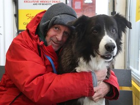 Paul Brown and his dog, Kiro, in Ottawa on Thursday, Jan 21, 2021.