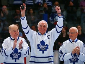 George Armstrong, the last Toronto Maple Leafs' captain to hoist the Stanley Cup, spent a season in Stratford before embarking on a storied NHL career that spanned 21 years. (Getty Images)