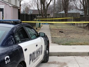 Sarnia police are investigating a homicide on Sunday January 10, 2021 in Sarnia, Ont.  (Terry Bridge/Sarnia Observer)