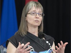 Alberta's chief medical officer of health Dr. Deena Hinshaw. As of Wednesday, Jan. 20, AHS reported 115 active COVID-19 cases in Strathcona County Ñ 85 cases in Sherwood Park and 30 in the rural county. Photo courtesy Chris Schwarz/Government of Alberta