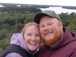 Steve Catt, 37, (right) and his wife, Heather Stoneman, 39, are hoping Mount Sinai Hospital will allow partners to attend OBGYN appointments and births during COVID-19.