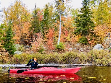 There's no question, The Star's Mary Katherine Keown likes to paddle. She writes: "My good buddy, Lynn, and I returned to Hess Lake at the end of September. I knew it would be amazing and it did not disappoint. The leaves were at peak colour, with hundreds of shades of yellow, orange and red. We found some very old survey lines and an excellent campsite at the far end of the lake. I'm told a railway went through the area at one time, and there was some mining activity. The lake we know today was created when a dam was built, flooding the bush. That likely accounts for a lot of the boulders and fallen logs that pepper Hess." See more of her photos on page B7.