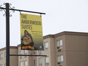 The Amberwood Suites on Regent Street in Sudbury, Ont. on Monday January 11, 2021.